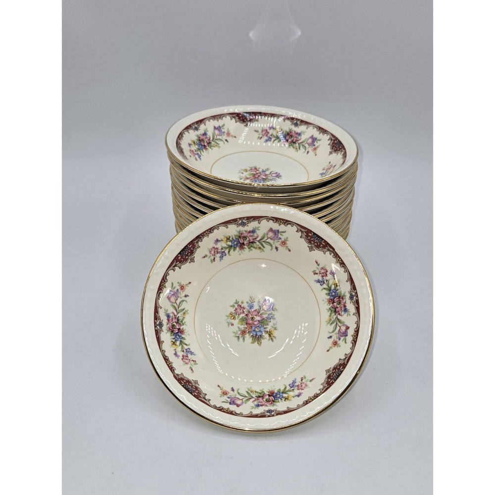 Homer Laughlin Eggshell Georgian Berry Bowls Floral M47N5 (12)